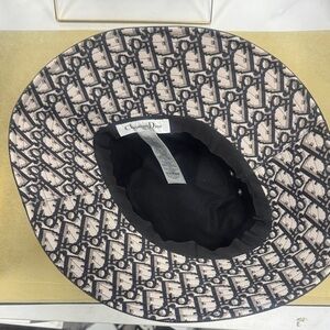 Dior Black and Cream Monogram Hat